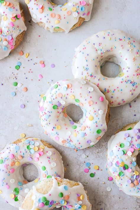 Mini Chocolate Cake, Breakfast Donuts, Chocolate Cake With Coffee, High Altitude Baking, Sour Cream Cake, Birthday Breakfast, Doughnut Cake, Vanilla Icing, Vanilla Glaze