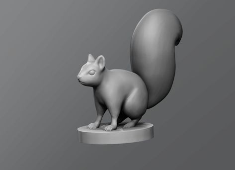 Squirrel by schlossbauer - Thingiverse Squirrel Svg, Dragons 5e, Dungeons And Dragons 5e, 3d Printer Designs, Mini Monster, A Squirrel, Resin Sculpture, Red Squirrel, Wishes Images