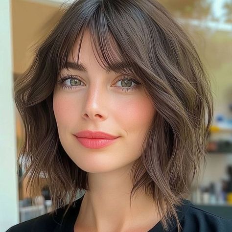 Discover the Best Long Bob Haircut: Modern Ways to Style a Lob with Bangs Bangs With Short Bob, Long Bob Hairstyles With Bangs, Bangs Lob, Style A Lob, Lob With Bangs, Lob Styling, Lob Haircuts, Bob Hairstyles With Bangs, Long Bob Haircuts