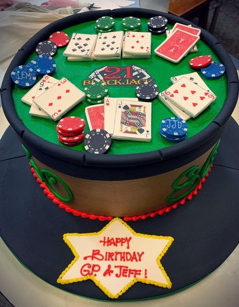 Poker Cake, Fathers Day Cake, Cake Decorating Tips, Blackjack, Decorating Tips, Poker, Fathers Day, Cake Decorating, Las Vegas