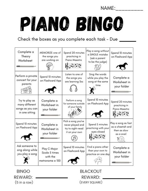 Piano Bingo Practice Sheet Student game piano resource for begginers instant download pdf piano worksheet Music Workshop, Camping Bingo, Piano Worksheets, Bingo Books, Road Trip Bingo, Bingo Games For Kids, Bingo Online, Free Bingo Cards, Student Games