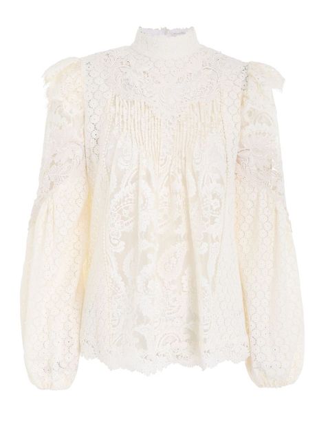 Zimmermann Concert Textured Lace Blouse Zimmerman Blouse Outfit, Zimmermann Fall 2023, Luxury Lace Button-up Blouse, Zimmermann White Dress, Zimmermann White Lace Dress, Summer Swim, Airport Fashion, Lace Blouse, Airport Style