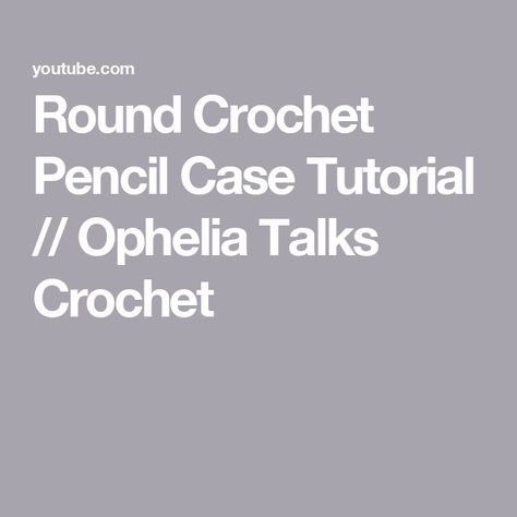 Round Crochet Pencil Case Tutorial // Ophelia Talks Crochet Pencil Case Tutorial, Crochet Pencil Case, Crochet Pencil, Round Crochet, Crochet Tutorial, Join Me, Pencil Case, Pencil, Crochet