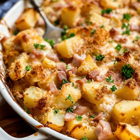 Ham And Potato Recipes, Ham Casserole Recipes, Ham And Potato Casserole, Ham Potato, Ham Casserole, Easy Pasta Salad Recipe, Potatoe Casserole Recipes, Easy Pasta Salad, Ham Recipes