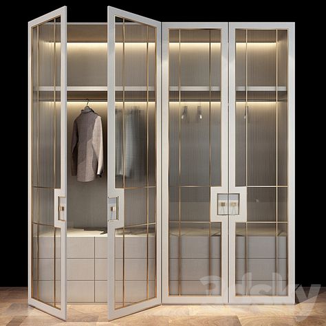 Furniture Composition | 75 - Wardrobe & Display cabinets - 3D Models - 3DSKY Black Glass Wardrobe, Glass Shutter, Wardrobe Shutter Design, Dressing Cabinet, Wardrobe Display, Glass Wardrobe, Wardrobe Design Modern, Wardrobe Interior, Wardrobe Dresser