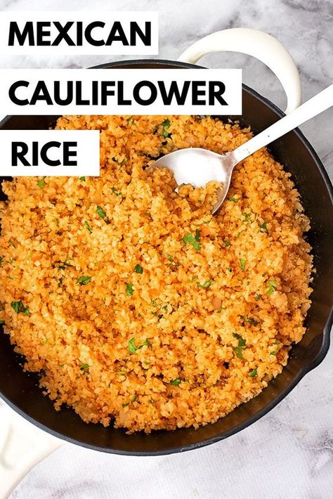 Cauliflower Rice Recipes Healthy, Mexican Cauliflower Rice, Mexican Cauliflower, Frozen Cauliflower, Low Carb Mexican, Fast Food Places, Frozen Cauliflower Rice, Chicken Shrimp, Cauliflower Rice Recipes