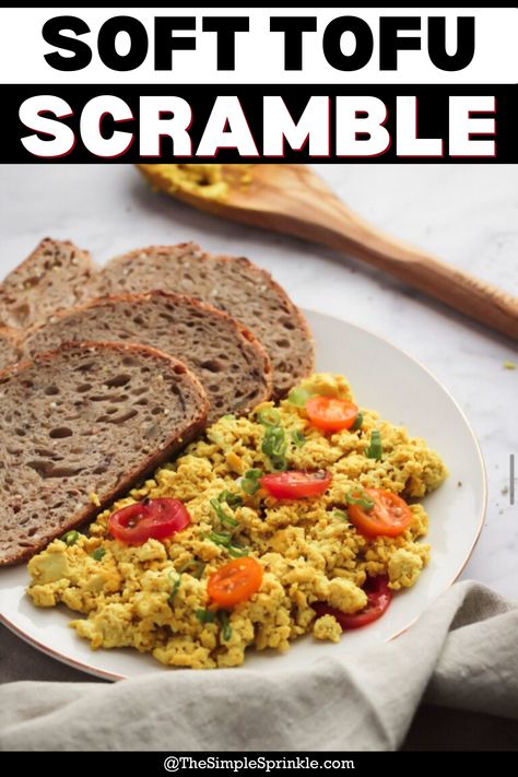 Best Tofu Scramble, Tofu Scrambled Eggs, Tofu Scramble Recipe, Vegan Tofu Scramble, Tofu Scramble Vegan, Scrambled Tofu Recipe, Tofu Breakfast, Soft Tofu, Vegan Recipes Beginner