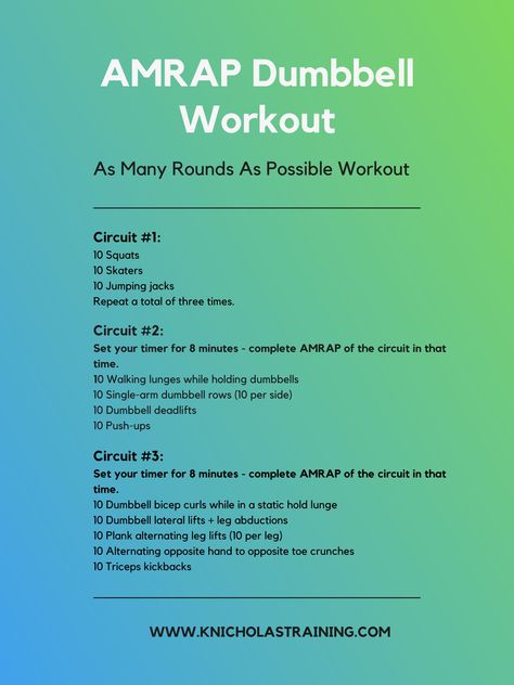 Total Body Amrap Workout, Amrap Hiit Workout, Full Body Amrap At Home, Amrap Full Body Workout, Amrap Core Workout, Amrap Workout Weights, Dumbbell Emom Workout, Amrap Workout Full Body Gym, Amrap Upper Body Workout