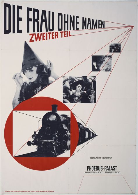 Jan Tschichold. Die Frau ohne Namen (The Woman Without a Name) (Film poster for the Phoebus-Palast cinema, Munich). 1927 | MoMA Jan Tschichold, Russian Constructivism, Graphisches Design, Film Poster Design, Plakat Design, Exhibition Poster, Design Graphique, History Design, Museum Of Modern Art