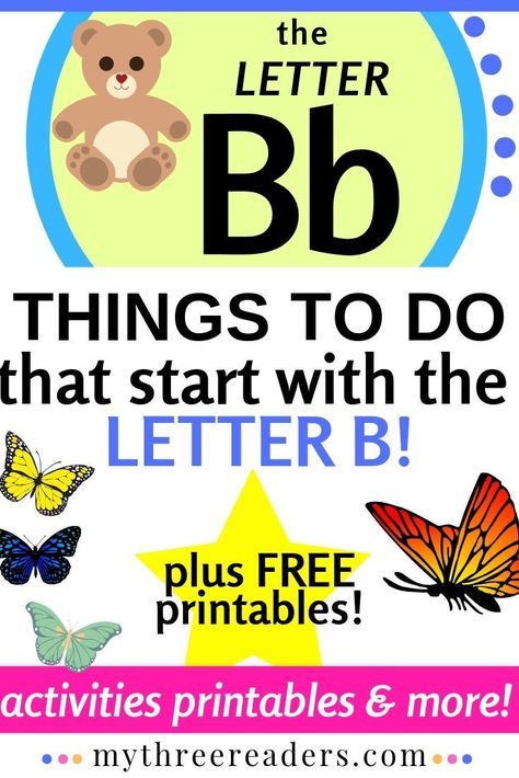 Letter B Worksheet B Sound Words, Letter B Worksheet, Preschool Letter B, Preschool Letter S, B Worksheet, Letter B Worksheets, Phonics Sight Words, Phonics Printables, Multisensory Activities