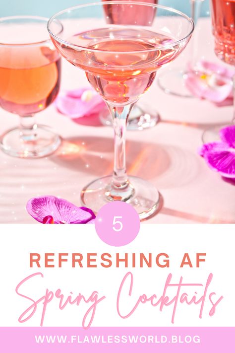 Easy recipes you won't be able to get enough of. #cocktails #drinks #cocktailrecipes #spring Spring And Summer Cocktails, Fun Spring Drinks Cocktail Recipes, Spring Time Cocktails, Spring Alcoholic Drinks Easy, Spring Cocktails For A Crowd, April Cocktails, Spring Alcoholic Drinks, Spring Vodka Cocktails, Spring Drinks Alcohol