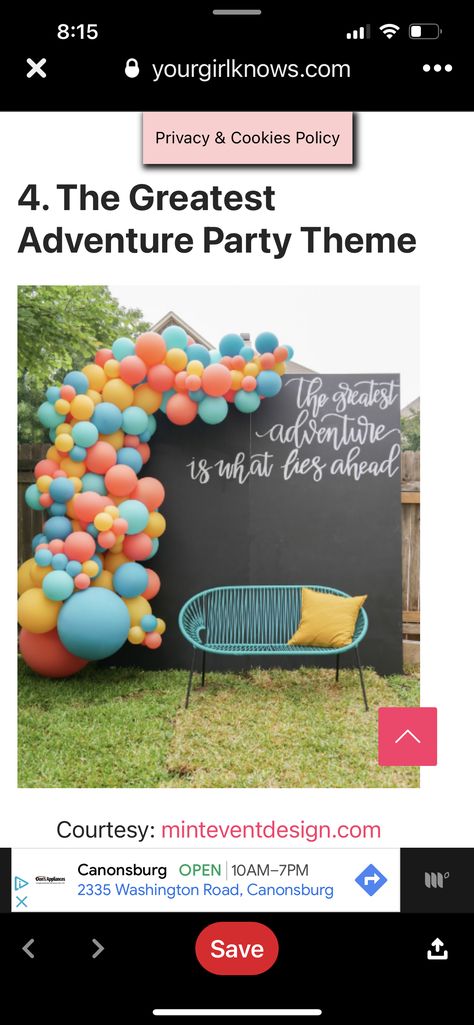 Let The Adventure Begin Graduation Party, Adventure Awaits Party Theme, Adventure Graduation Party, Travel Graduation Party Ideas, Adventure Awaits Graduation Party, Adventure Party Theme, Boys Graduation Party, Prek Graduation, Grad Party Theme