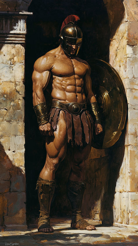 Roman Army Aesthetic, Gladiator Reference, Roman Warrior Art, Male Proportions, Spartan Soldier, Douglas Friedman, Egypt Hieroglyphics, Greek Soldier, Warriors Pictures