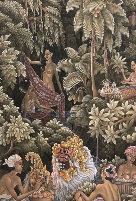 Balinese Art, Bali Painting Art, Indonesian Culture Art, Bali Paintings Artworks, Vintage Travel Posters Bali, Ubud Art Market Bali Indonesia, Bali Painting, Indonesian Art, Balinese