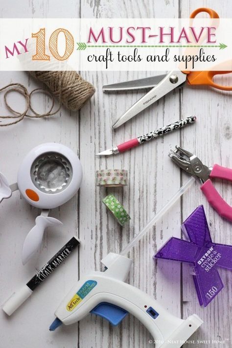 My 10 Must Have Craft Tools and Supplies | Best Tools to Get Started Alzheimer's Activities, Interesting Crafts, Paper Craft Tools, Halloween Crafts Preschool, Sewing Spaces, Sewing Supplies Storage, Thrift Store Crafts, Pinterest Diy, Amazing Diy