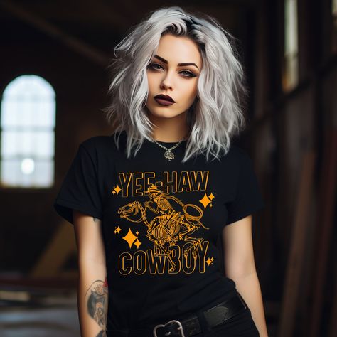 Halloween Cottage, Witchy Hair, Funny Halloween Shirts, Halloween Tee Shirts, Spooky Szn, Halloween T Shirts, Halloween Tshirt, Shirts Long Sleeve, Custom Clothing