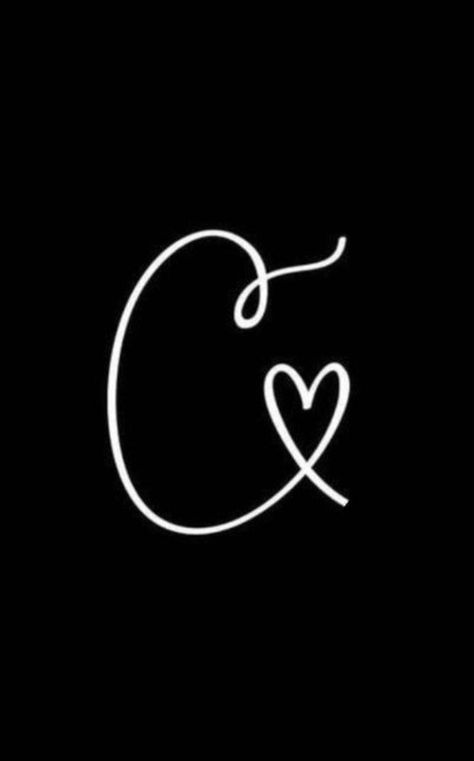 Charlotte Tattoo Ideas, C With A Heart Tattoo, Letter C Nail Design, Letter C Tattoo Ideas Initials, C Letter Tattoo Design, Letter C On Nails, C Heart Tattoo, Initial Tattoo C, Initial C Tattoo