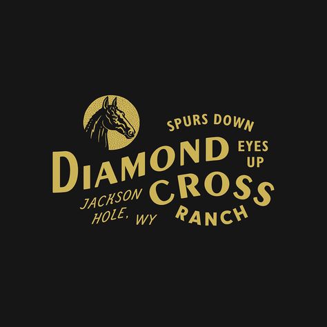 Diamond Cross Ranch, Jackson Hole WY • I’ve had the major pleasure of working with @diamondcrossranch, a family-owned institution in… Diamond Cross Ranch, Western Logo, Equestrian Logo, Jackson Hole Wy, Branding Mood Board, Vintage Logo Design, Badge Design, Diamond Cross, Typography Letters