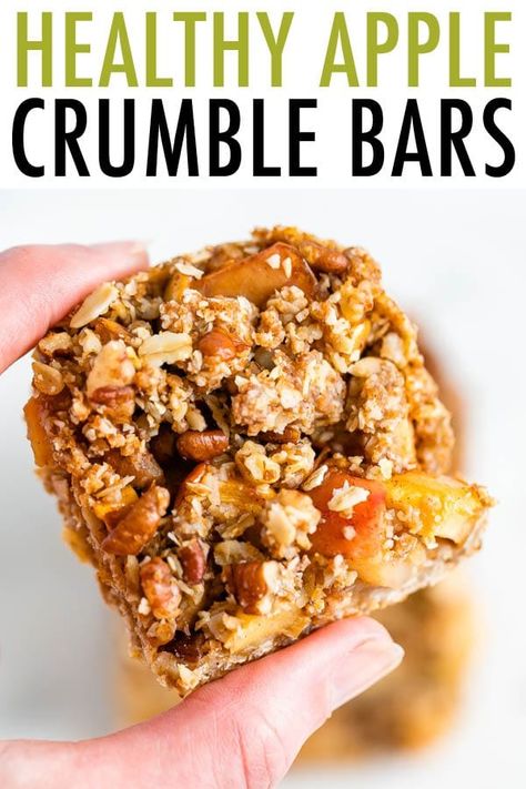 Apple Crust, Healthy Crumble, Oatmeal Crumble Topping, Gluten Free Apple Crumble, Chocolate Covered Banana Bites, Apple Crumble Bars, Healthy Apple Crumble, Oatmeal Crumble, Strawberry Oatmeal Bars