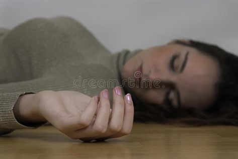 Lying Down Pose Reference Photo, Hand Laying On Floor Reference, Hand On Floor Reference Drawing, People Lying On The Floor, Dead On The Floor Reference, Woman Waving Hand, Lying On Table Pose, Hand On The Floor Reference, Person Passed Out On Floor