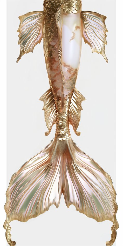 Yellow Mermaid Aesthetic, Mermaid Tail Aesthetic, White Mermaid Tail, Siren Energy, Gold Mermaid Tail, Tail Designs, Golden Mermaid, Murmuration Art, Material Exploration