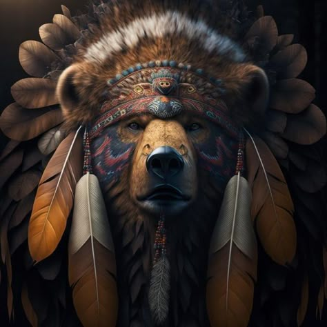 Andy Thomas, Bear Spirit Animal, Bear Totem, Native American Totem, Wolf Warriors, Bear Artwork, Bear Tattoos, Modern Graphic Art, Ghost In The Machine