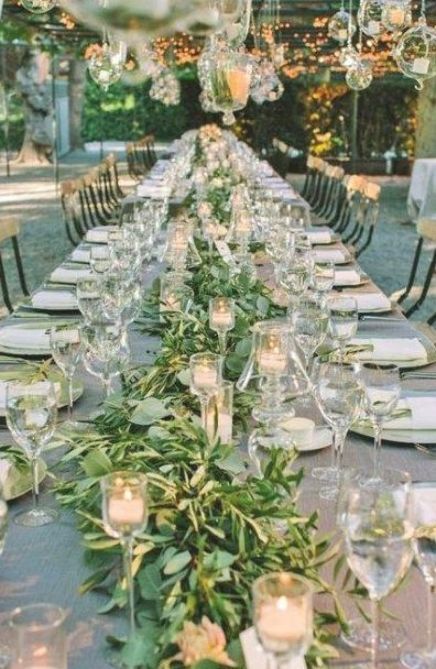 Wedding Flower Arrangements Church, Napa Wedding Venues, Green Wedding Centerpieces, Wedding Candles Table, Church Wedding Flowers, Lush Wedding, Greenery Wedding Decor, Wedding Reception Table Decorations, Budget Friendly Wedding