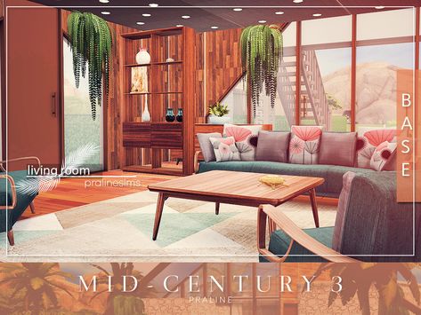 The Sims Resource - Mid-Century 3 Sims 4 Cc Mid Century Modern, Sims 4 Cc Mid Century, Sims 4 Mid Century Modern, Sims Community, Sims House, Electronic Art, Sims 4 Cc, Mid Century Modern Furniture, The Sims Resource