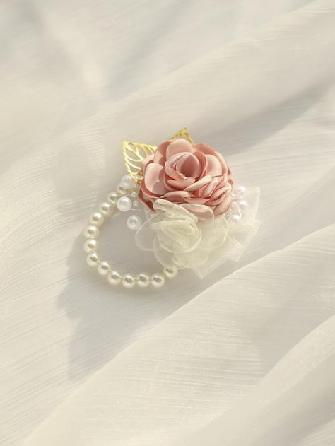 Flower & Faux Pearl Decor Wrist Corsage | SHEIN USA Pearl Decor, Wedding Prep, Wrist Corsage, Fashion Online Shop, Online Fashion, Faux Pearl, Men's Clothing, Wedding Ideas, Style Inspiration