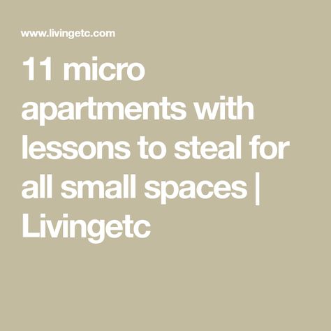 11 micro apartments with lessons to steal for all small spaces | Livingetc Raised Platform Bed, Micro Apartments, Fold Out Table, Fold Out Beds, Micro Apartment, Genius Ideas, Built In Furniture, Folding Clothes, Built In Desk