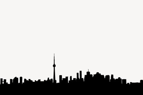 Toronto skyline silhouette border, cityscape illustration psd. Free public domain CC0 image. | free image by rawpixel.com Cityscape Illustration, About Canada, Toronto Skyline, Toronto City, Skyline Silhouette, Psd Background, Canada Toronto, Public Domain Images, City Skyline