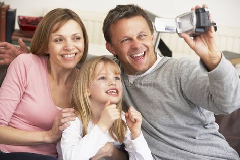 Family Recording With Video Camera. Parents And Daughter With Video Camera At Ho , #AFFILIATE, #Video, #Recording, #Family, #Camera, #Home #ad Start Vlogging, Picky Kids, Online Marketing Strategies, Video Cameras, Neat Ideas, Editing Tutorials, Household Tips, Music Humor, Family Outing