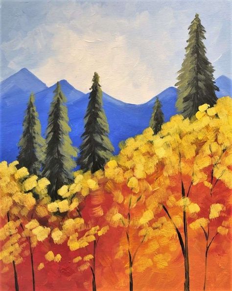 Pinots Palette, Painting Parties, Fall Art Projects, Best Paint, Painting Classes, Fall Art, Autumn Scenes, Paint And Sip, Autumn Painting