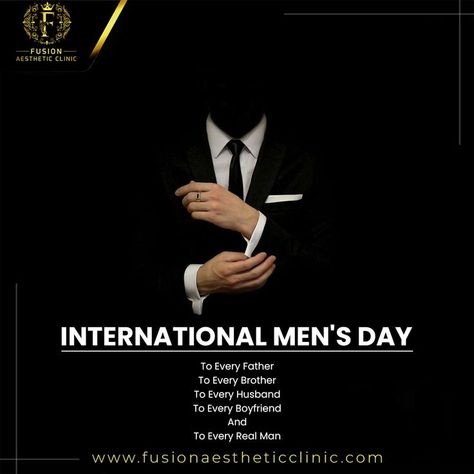 Today is the day to honor all men across the world. Happy International Men's Day.

Lots of love and happiness from team @fusionaestheticclinic

#InternationalMensDay #MensDay #MensDay19Nov #InternationalMensDay2022 #fusionaestheticclinic #mumbai #men Happy International Men's Day, International Men's Day, Aesthetic Clinic, Men's Day, Today Is The Day, Love And Happiness, Lots Of Love, Real Man, Mumbai