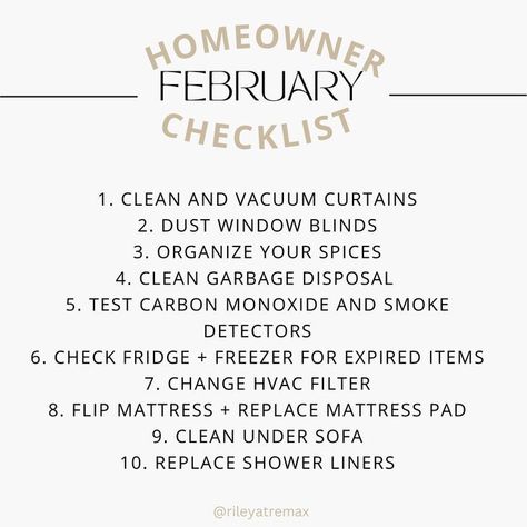 Homeowner Checklist, Home Maintenance Checklist, House Chores, Household Management, Life Binder, Home Management, Organization Planning, Declutter Your Home, Cleaning Checklist