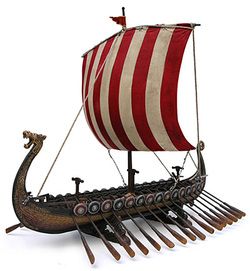 Viking Drekkar, ship's prow a menacing beast to ward off the terrible sea monsters of Norse mythology. Barco Viking, Viking Longship, Norway Viking, Vikings Game, Viking Life, Polynesian Culture, The Vikings, Viking Ship, Nordic Countries