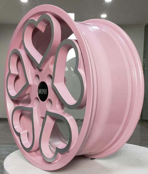 ْ on Twitter: "pink heart-shaped rims… " Heart Rims, Pink Car Accessories, Pink Chrome, New Beetle, Aesthetic Things, Pink Car, Vroom Vroom, My Dream Car, Alloy Wheel