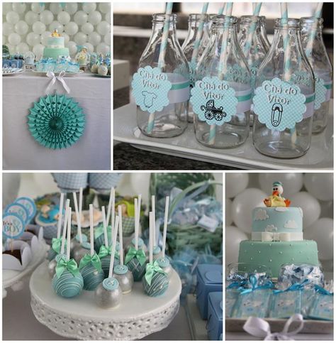 Little Boy Baby Shower with So Many Cute Ideas via Kara's Party Ideas | KarasPartyIdeas.com #BabyBoyShower #BoyPartyIdeas #PartyIdeas #Supplies (1) Boy Baby Shower Food, Boy Shower Themes, Diy Baby Shower Centerpieces, Shower Dessert Table, Baby Shower Party Planning, Soccer Love, Boy Baby Shower Centerpieces, Baby Boy Shower Party, Diy Baby Shower Decorations