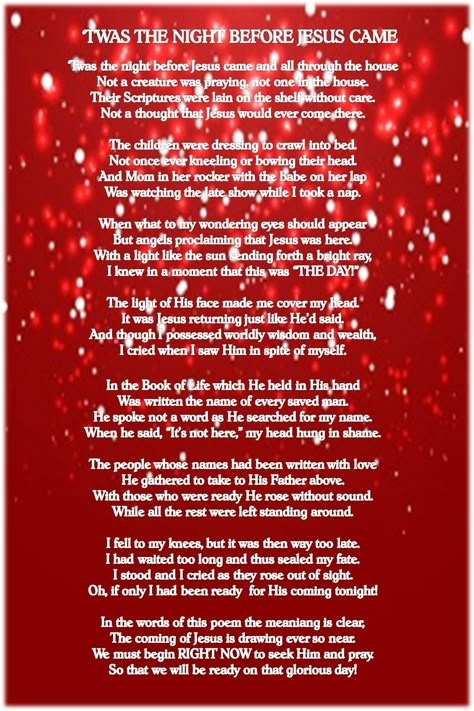 Christian Night Before Christmas, Twas The Night Before Jesus Came Poem, Twas The Night Before Jesus Came, Twas The Night Before Christmas Christian Version, Christian Version Of Twas The Night Before Christmas, If Jesus Came To Your House Poem, Christmas Prayers, Christian Poems, Christmas Thoughts