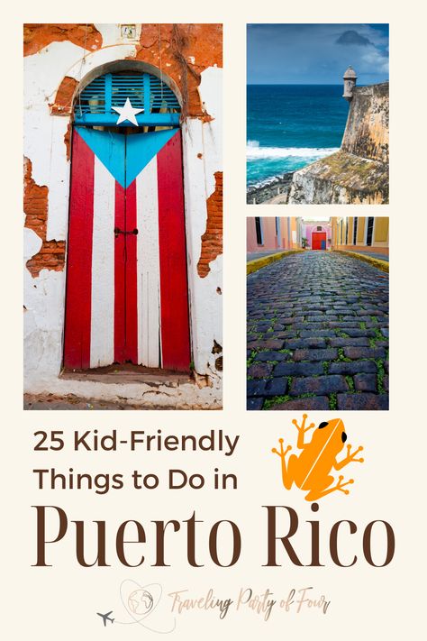 Puerto Rico is a mix of coconut tree-lined beaches, delicious food, unique culture, vibrant nightlife, and tons of adventures for the entire family. In search of a fun, family-friendly vacation spot in the Caribbean? Here's our list of 25 of the best things to do in Puerto Rico with kids. Puerto Rico Vacation With Kids, Lajas Puerto Rico, Puerto Rico Family Vacation, Where To Stay In Puerto Rico, Things To Do In Puerto Rico, Puerto Rico With Kids, Trip To Puerto Rico, Food Unique, Bioluminescent Bay