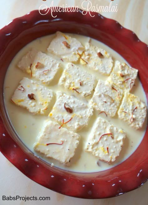 American Rasmalai and Indian Dessert made with ricotta cheese and a sweetened half and half milk flavored with cardamom. #desidessertrecipes #rasmalairecipe #ricottacheese #indiandessert #ricottacheeserecipesdessert Ras Malai Recipe, Rasmalai Recipe, Ras Malai, Dinner Recepies, Snacking Cake, Guyanese Recipes, Diwali Ideas, Ricotta Cheese Recipes, Bon Apetit