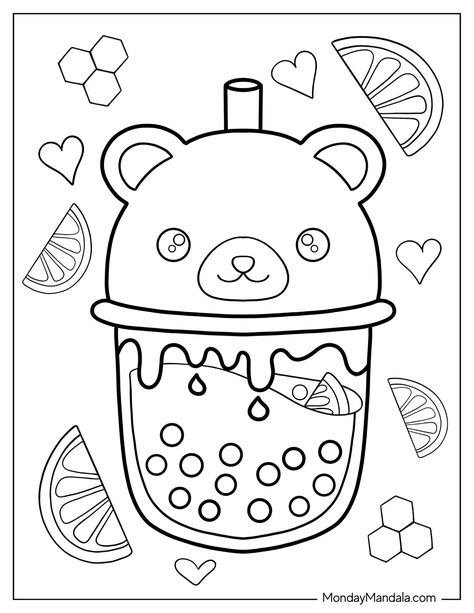 20 Boba Tea Coloring Pages (Free PDF Printables) Tea Coloring Pages, Birth Colors, Hello Kitty Colouring Pages, Hello Kitty Coloring, Easy Coloring Pages, Cool Coloring Pages, Flower Coloring Pages, Boba Tea, Coloring Book Art