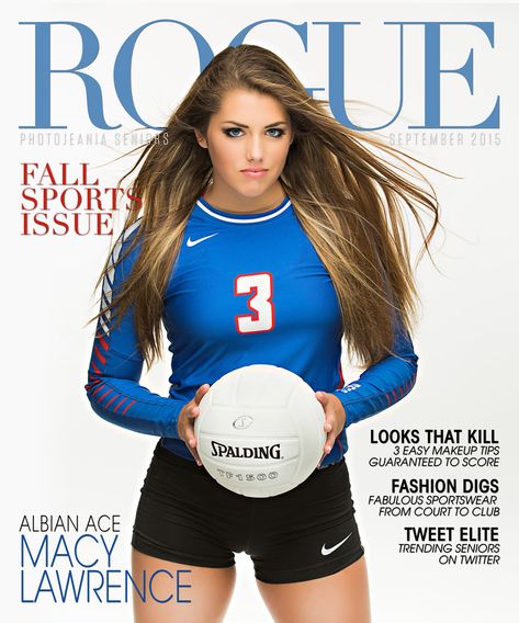 Rogue Magazine Cover Sports Magazine Covers, Olympic Volleyball, Volleyball Photography, Softball Senior Pictures, Volleyball Senior Pictures, Volleyball Photos, Volleyball Poses, Sport Photoshoot, Sport Magazine