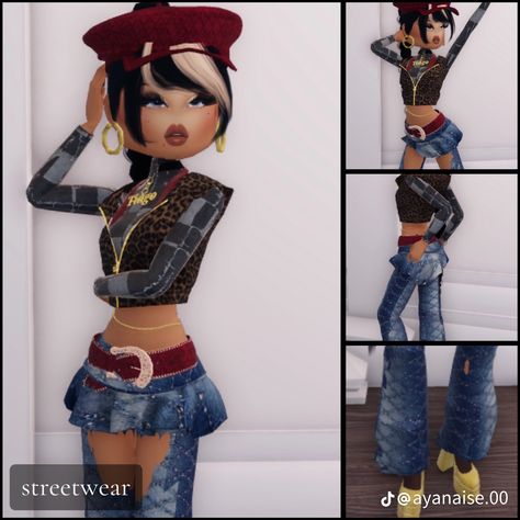 Dti Roblox Outfit Fashion Designer, Street Wear Dress To Impress Roblox Game, Street Wear Outfits Dress To Impress, Street Wear Dti Outfit, Streetwear Dress To Impress, Dress To Impress Free, Dress To Impress Street Wear, Fashion Designer Outfits, Bratz Doll Outfits