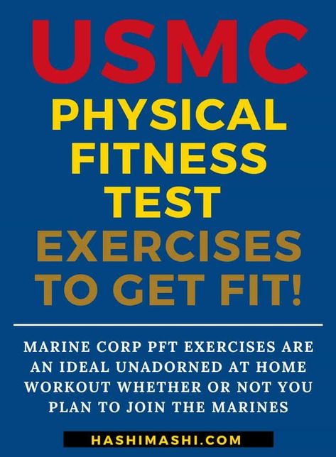 Marine Corp Exercises - Whether or not you plan to ever join the Marines, these Marine Corp PFT (Physical Fitness Test) exercises are an ideal, unadorned, at-home workout. marine corp pft | marine corp pft exercises | marine core exercises | marine core physical fitness test exercises | physical fitness test exercises for the US Marines | USMC PFT exercises Marine Workout Training, Marine Corps Workout, Marine Workout, Basic Yoga For Beginners, Daily Yoga Routine, Fitness Test, Ideal Body Weight, Muscular Endurance, How To Lean Out