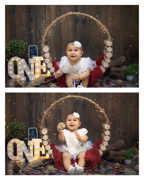 Pre Birthday Shoot Baby Girl, 1 Year Baby Photo Shoot, Pre Birthday Shoot, Photo Studio Decor, Photoshoot Studio Ideas, Wedding Album Design Layout, Album Design Layout, Bday Shoot, 1 Year Baby