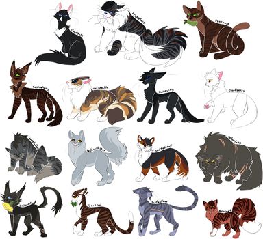 Every Skyclan Leader Ever! by Draikinator on DeviantArt Warrior Cats Funny, Cat Medicine, Warrior Cats Fan Art, Warrior Cat Drawings, Love Warriors, Cat Jokes, Warrior Cat Oc, Cat Oc, Warriors Cats