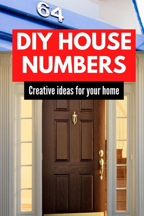 DIY house numbers House Numbers Ideas Outdoor Diy, House Numbers Ideas Outdoor, House Numbers Ideas, House Number Ideas Outdoor, Diy House Number Sign, Diy House Numbers, House Numbers Diy, Shade House, How To Shade