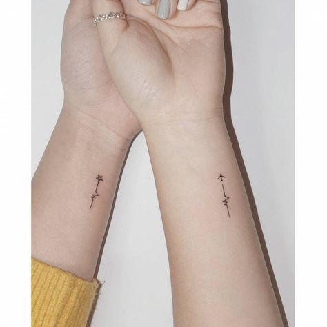 3 Best Friend Tattoos, Matching Friendship Tattoos, Movies Minimalist, Small Best Friend Tattoos, Matching Friend Tattoos, One Word Tattoos, Tattoo Tiny, Matching Best Friend Tattoos, Matching Friend