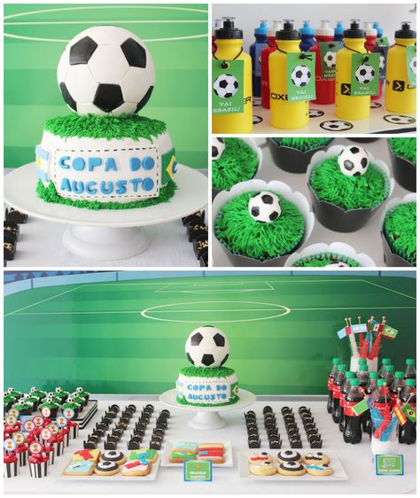 ideas para fiesta futbolera (5años) Soccer Themed Birthday Party, Soccer Theme Party, Soccer Party Ideas, World Cup Party, Soccer Crafts, Soccer Theme Parties, Soccer Birthday Party, Soccer Birthday Parties, Soccer Theme